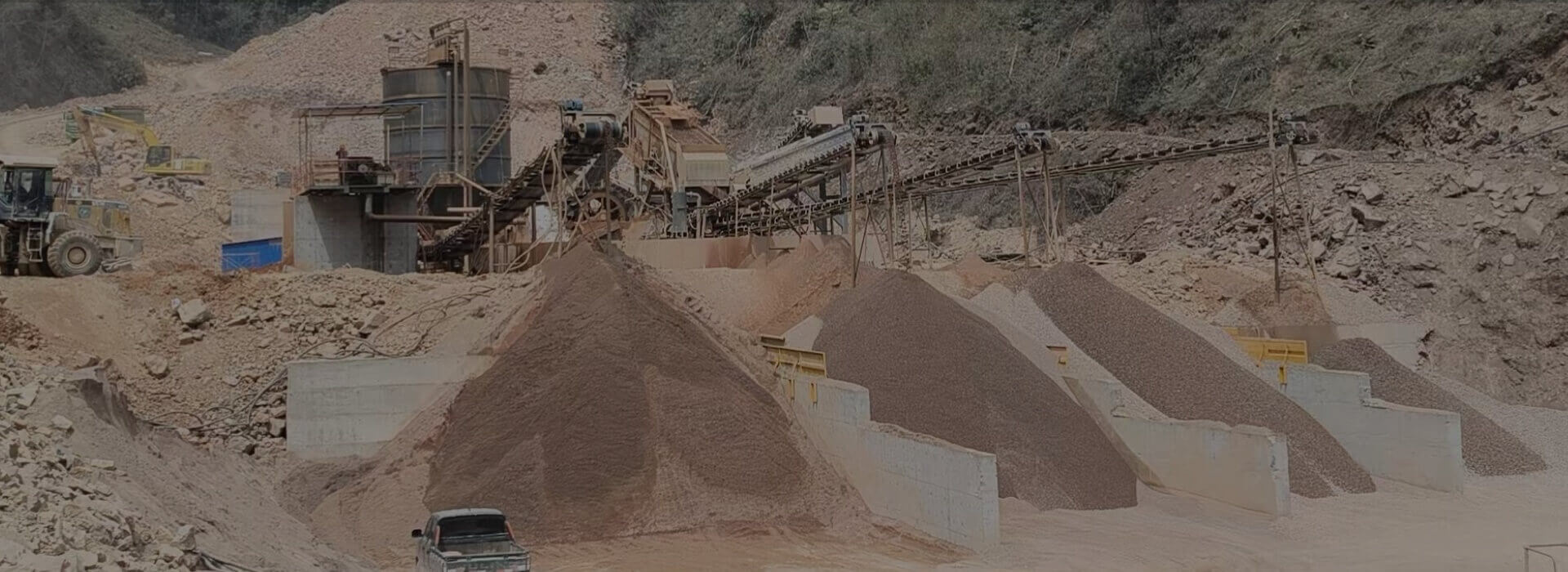 arrière-plan de l'usine de fabrication de sable Sandreck